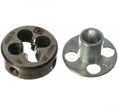 Фотография товара 'Thorvik MDG8125 Плашка D-DRIVE круглая ручная М8х1.25, HSS, Ф25х9 мм'