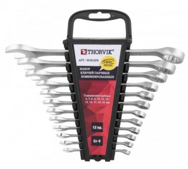 Фотография товара 'Thorvik W3S12PR Набор ключей гаечных комбинированных серии ARC 6-22 мм'