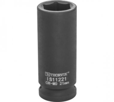 Фотография товара 'Thorvik IS11221 Головка торцевая ударная глубокая 1/2"DR, 21 мм'