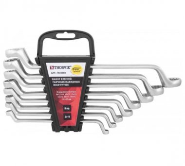 Фотография товара 'Thorvik W2S8PR Набор ключей гаечных накидных изогнутых серии ARC 6-22 мм'