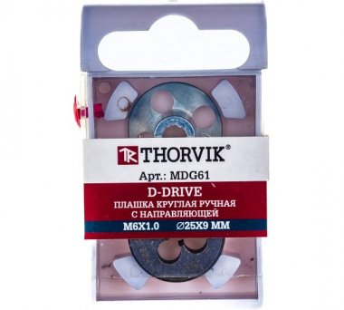 Фотография товара 'Thorvik MDG61 Плашка D-DRIVE круглая ручная М6х1.0, HSS, Ф25х9 мм'