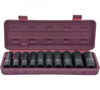 Фотография товара 'Thorvik ISS11210 Набор головок торцевых ударных глубоких 1/2"DR, 10-24 мм'