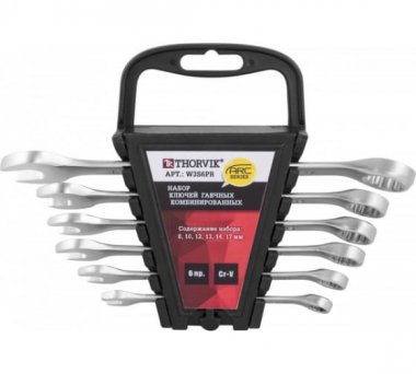 Фотография товара 'Thorvik W3S6PR Набор ключей гаечных комбинированных серии ARC 8-17 мм'