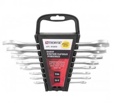 Фотография товара 'Thorvik W1S8PR Набор ключей гаечных рожковых серии ARC 6-22 мм'