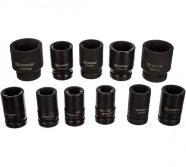 Фотография товара 'Thorvik LSWS11S Набор головок торцевых для ручного гайковерта 1"DR, 21-50 мм'