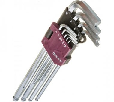 Фотография товара 'Thorvik HKLB9S Набор ключей торцевых шестигранных удлиненных с шаром'