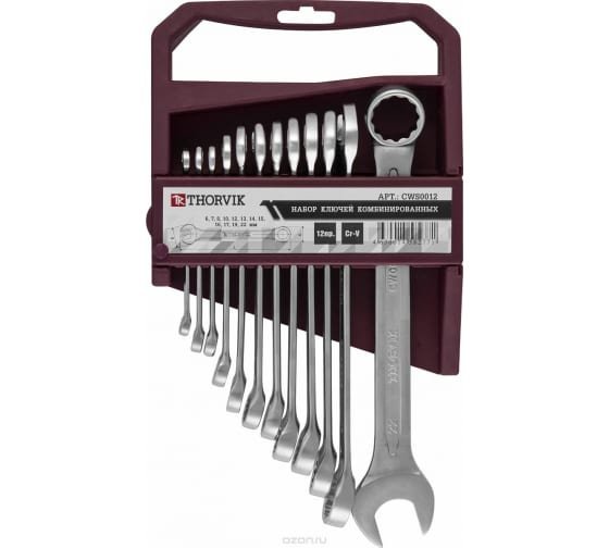 Фотография товара 'Thorvik CWS0012 Набор ключей гаечных комбинированных 6-22 мм'