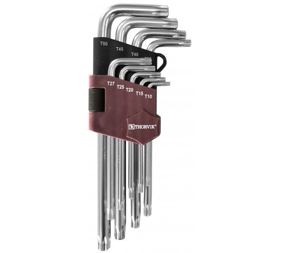 Фотография товара 'Thorvik TTK9S Набор ключей торцевых T-TORX®  Т10H-T50H'