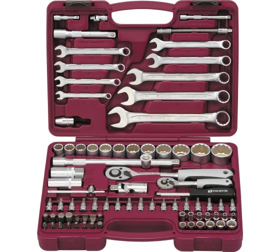 Фотография товара 'Thorvik UTS0082/12 Набор инструмента универсальный 1/4", 1/2"DR'
