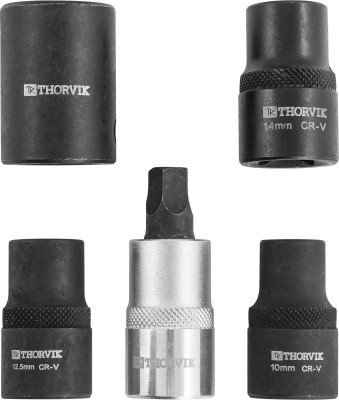 Фотография товара 'Thorvik PBCSS5 Набор головок торцевых 1/2"DR, 5 предметов'