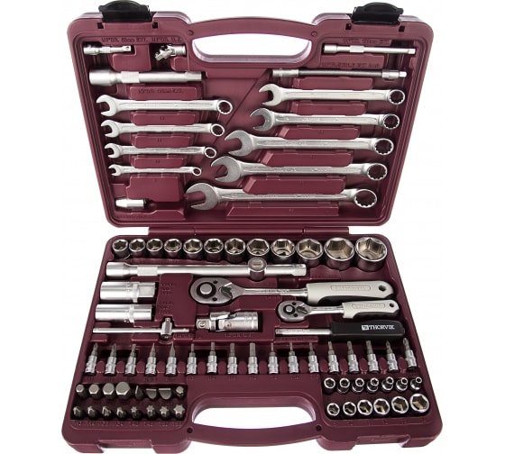 Фотография товара 'Thorvik UTS0082 Набор инструмента универсальный 1/4", 1/2"DR'