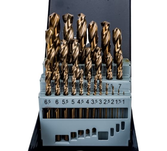 Фотография товара 'Thorvik TDBS25K5 Набор спиральных сверл по металлу HSS Co d1.0-13.0 мм'