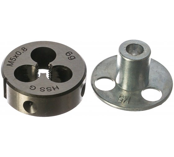 Фотография товара 'Thorvik MDG508 Плашка D-DRIVE круглая ручная М5х0.8, HSS, Ф25х9 мм'