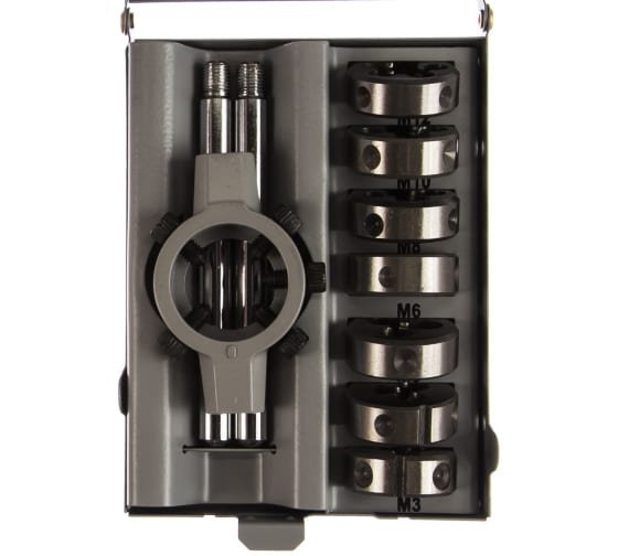 Фотография товара 'Thorvik MDS8 Набор плашек D-COMBO круглых ручных М3-М12, HSS'