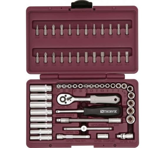 Фотография товара 'Thorvik UTS0057 Набор инструмента 1/4"DR, 57 предметов'